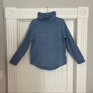 Eddie Bauer Radiator Fleece Funnel Neck Sweatshirt/Sweater BLUE